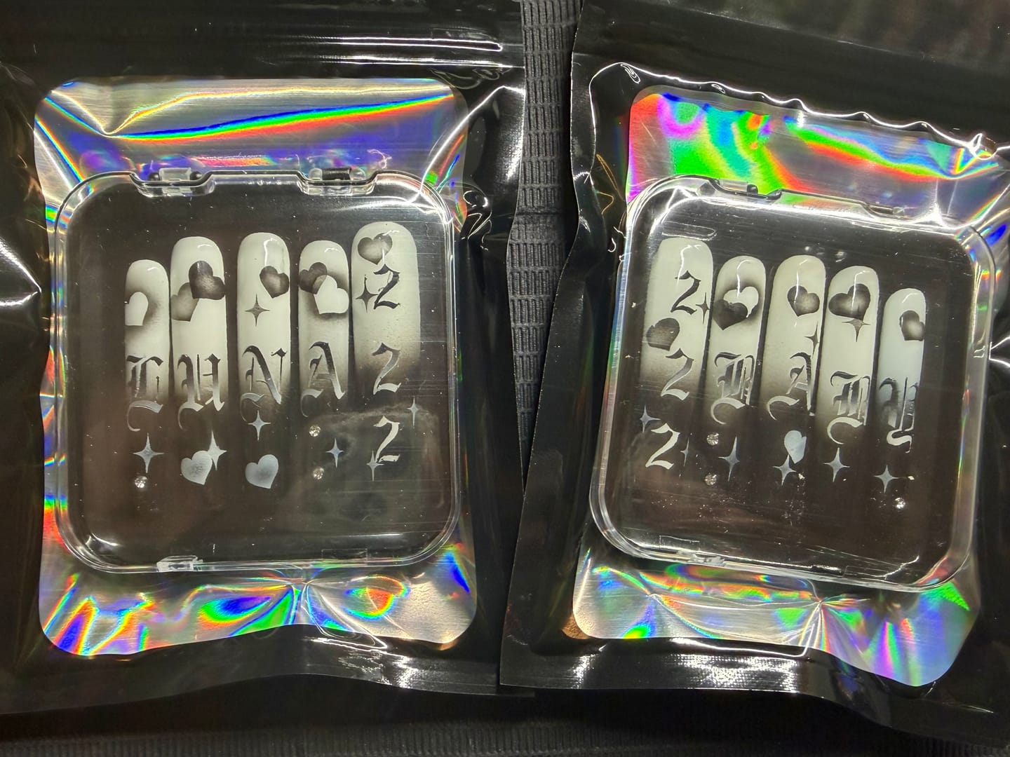 Customer photo review of Airbrush Lettering Nail Art Course