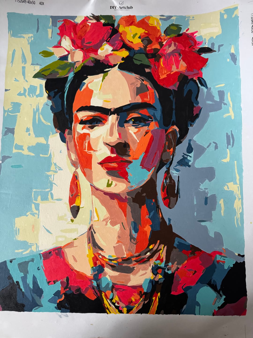 Customer photo review of Expressive Frida | Paint by Number