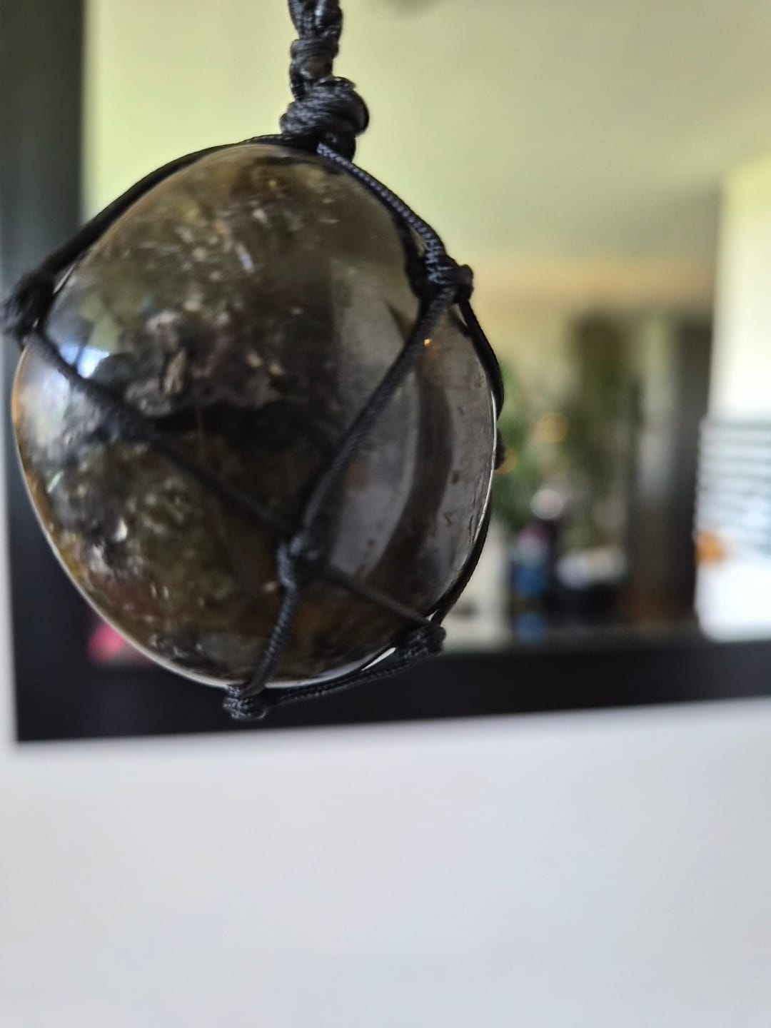 Customer photo review of Dragons Heart Labradorite Necklace