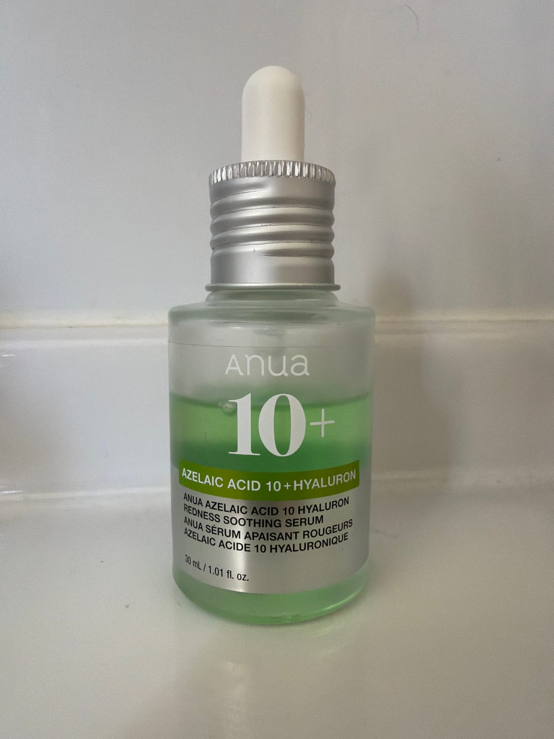 Customer photo review of Anua - Sérum apaisant anti-rougeurs à l'acide Azélaïque 10 et à l'acide Hyaluronique - 30ml