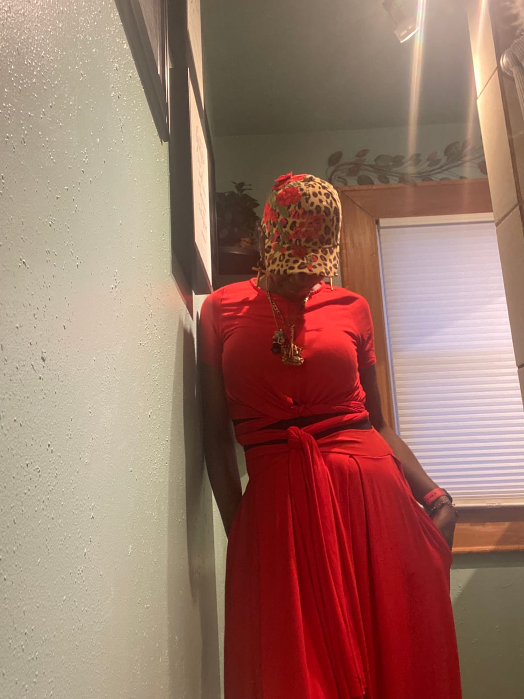 Customer photo review of Woman Of Faith On Purpose Floral Hat | Leopard