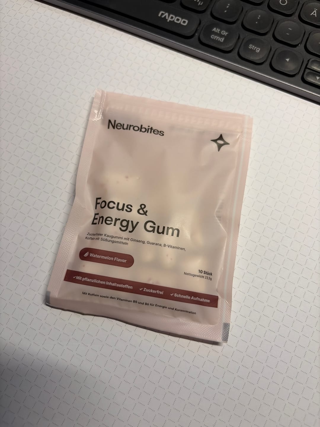 Customer photo review of Neurobites® Focus & Energy Gum (Performance-Starterpaket)