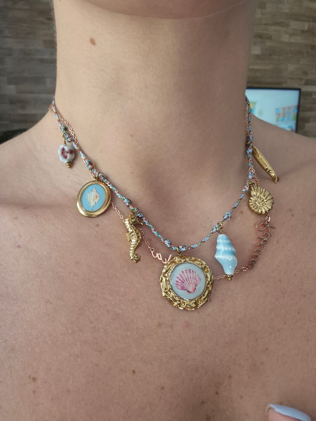 Customer photo review of Collana Ocean Vibes Charms