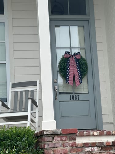 Customer photo review of Haven Americana Wreath Bow