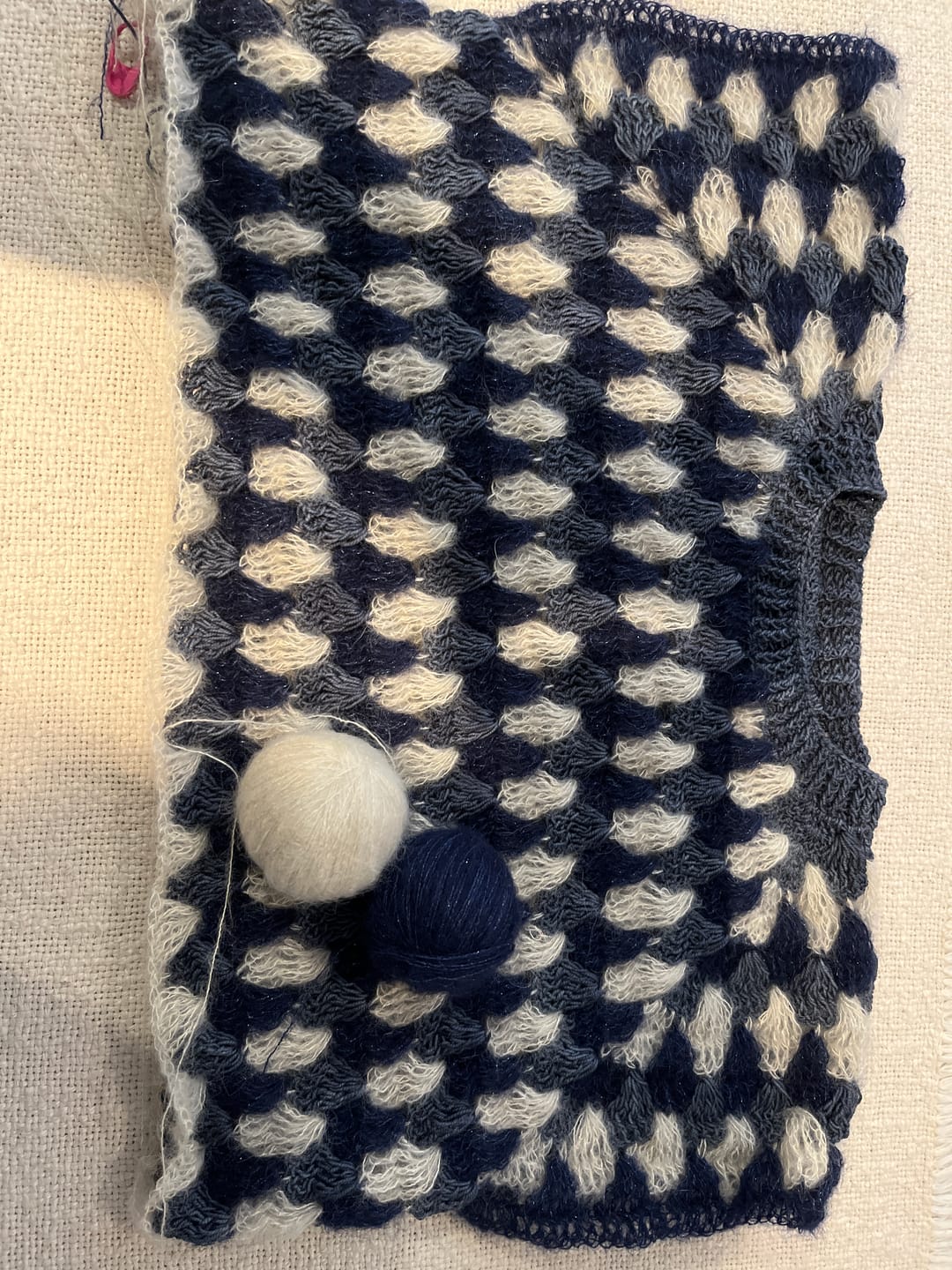 Customer photo review of Kid mohair con brillo Azul Marino 55