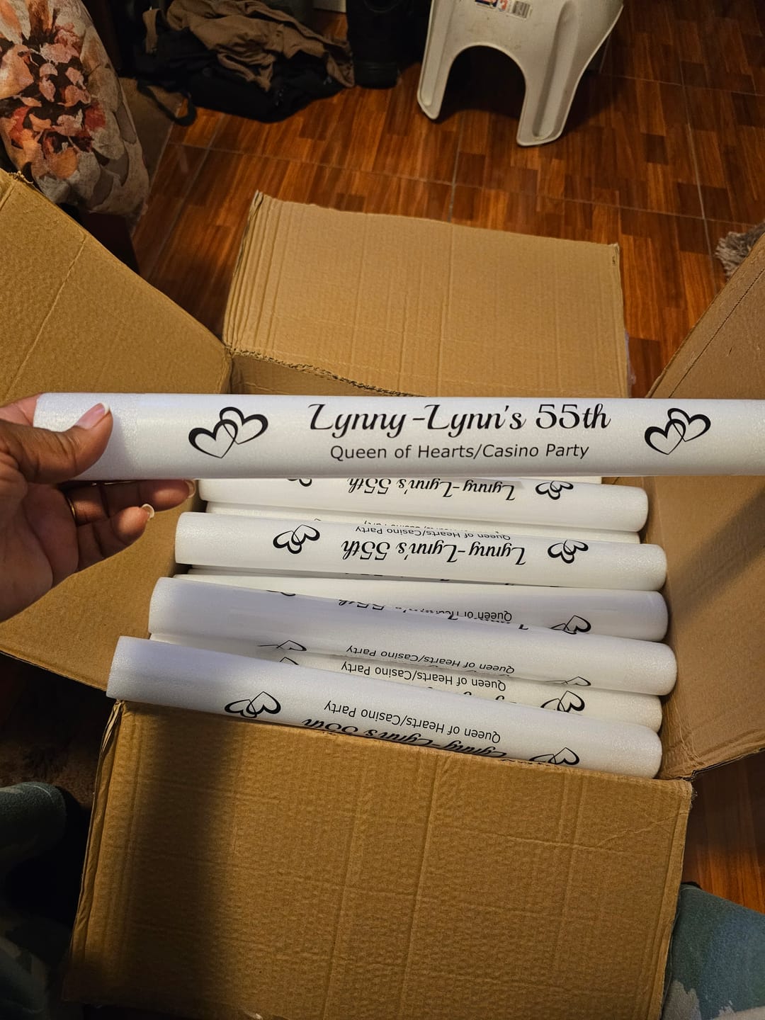 Customer photo review of Custom-Made Glow Sticks