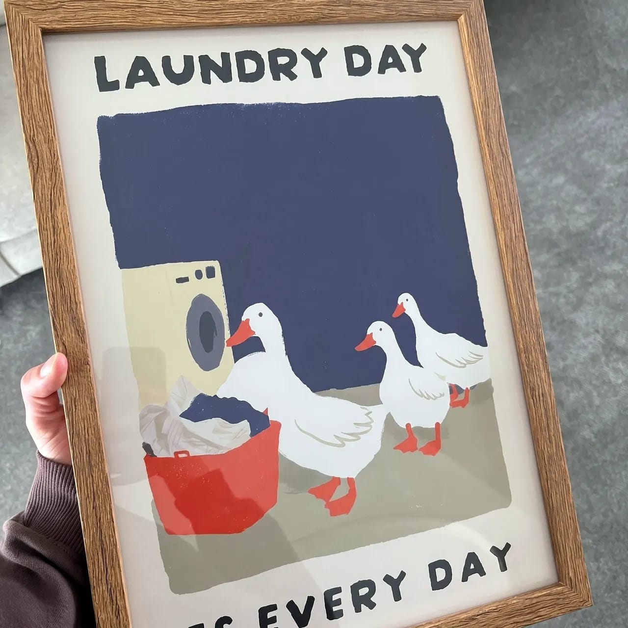Customer photo review of Laundry Day Is Every Day Duck Print