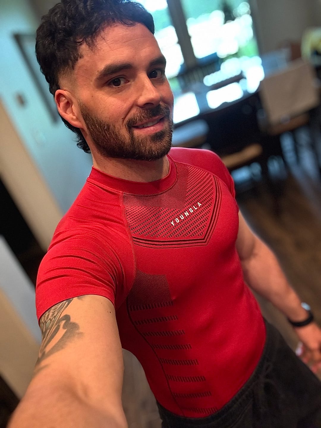 Customer photo review of 465 Superhero Compression Tees