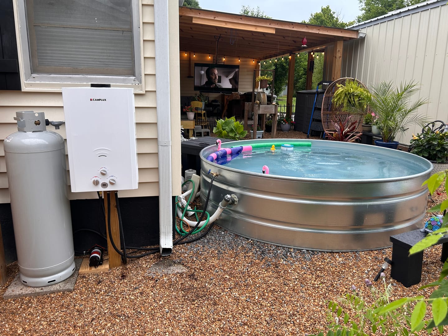 Customer photo review of Camplux Pro Outdoor Propane Water Heater, Pool Heater