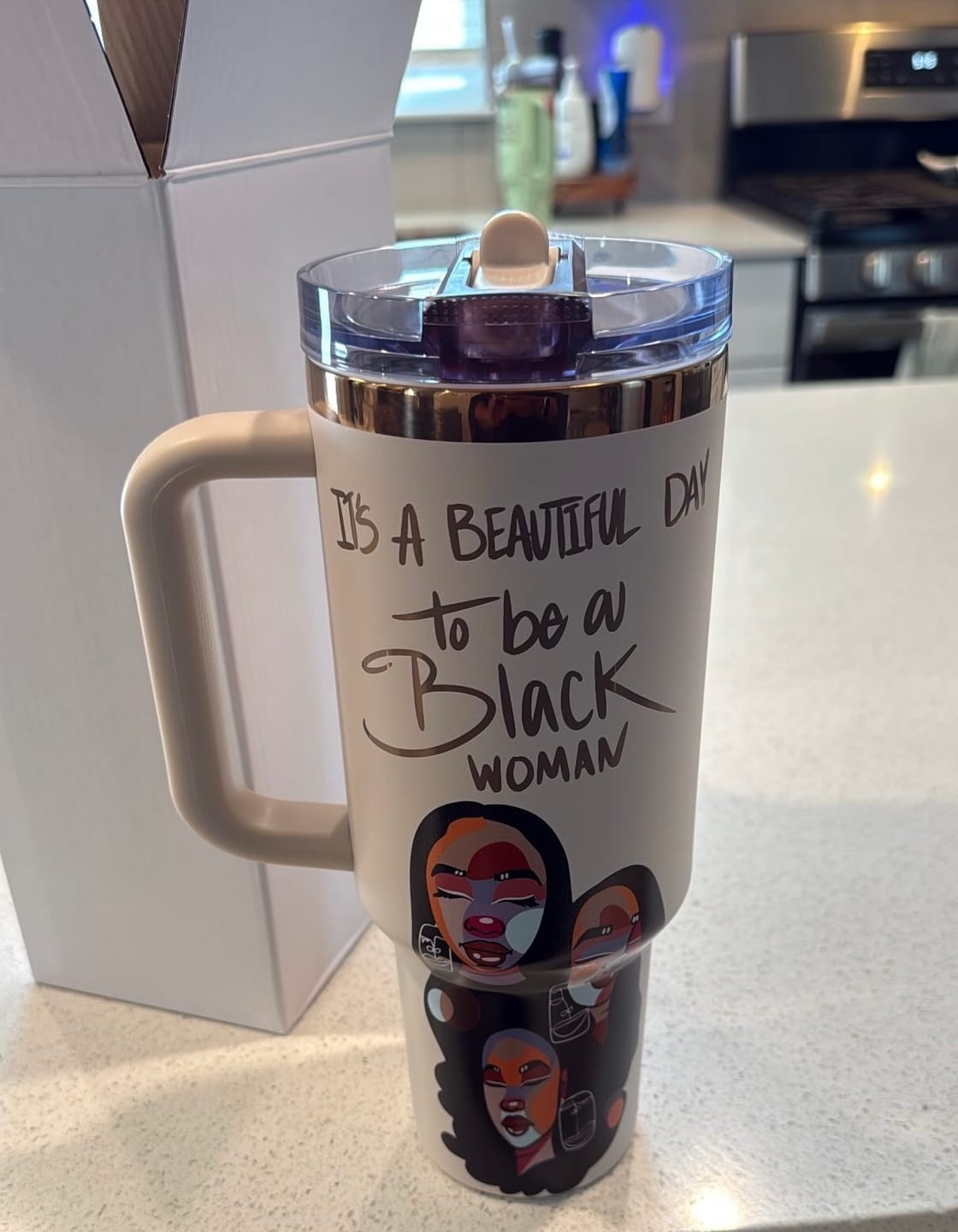 Customer photo review of Limited Edition "Soul Sisters" Blush Pink HydraLock™ Leakproof Tumbler – 40oz – Pinklomein x Cecilia's House