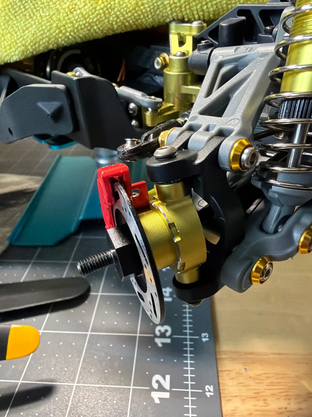 Customer photo review of Aluminum Front Steering Hub For XTS-S10 RC Rally Car