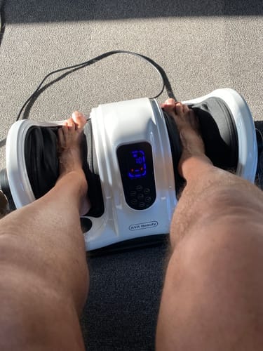 Customer photo review of Fot- og leggmassasjeapparat med fjernkontroll