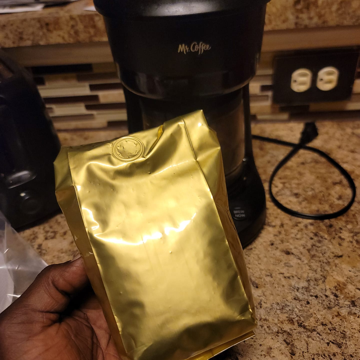 Customer photo review of Plantation Blue 100% Jamaica Blue Mountain Coffee - Dark Roasted Beans (12oz)