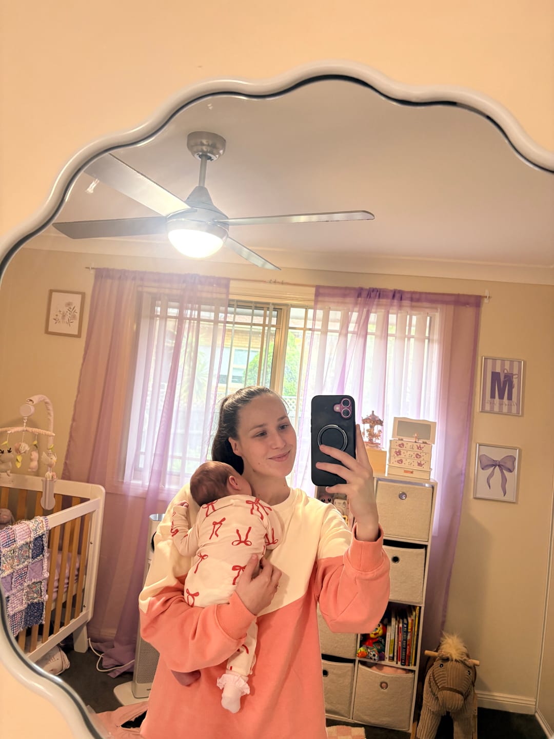 Customer photo review of Pregnancy & Breastfeeding Friendly Colour Block Jumper