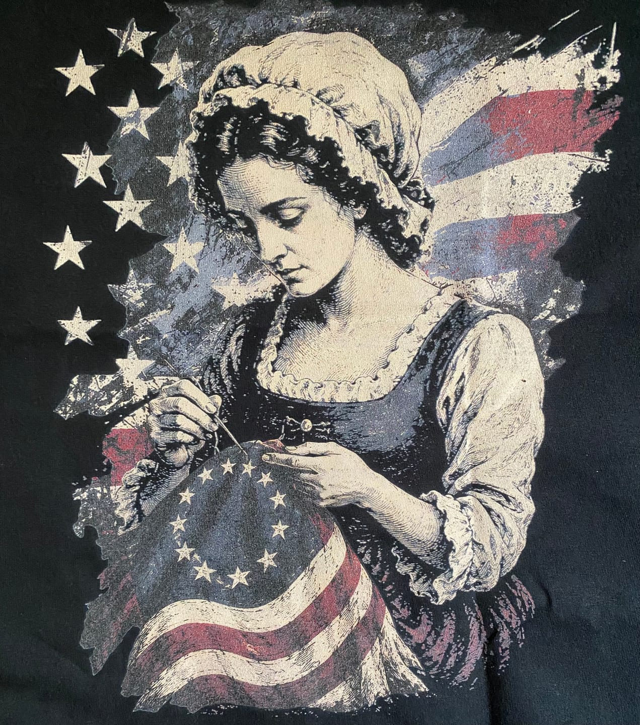 Customer photo review of Betsy Ross Flag Lady V-neck