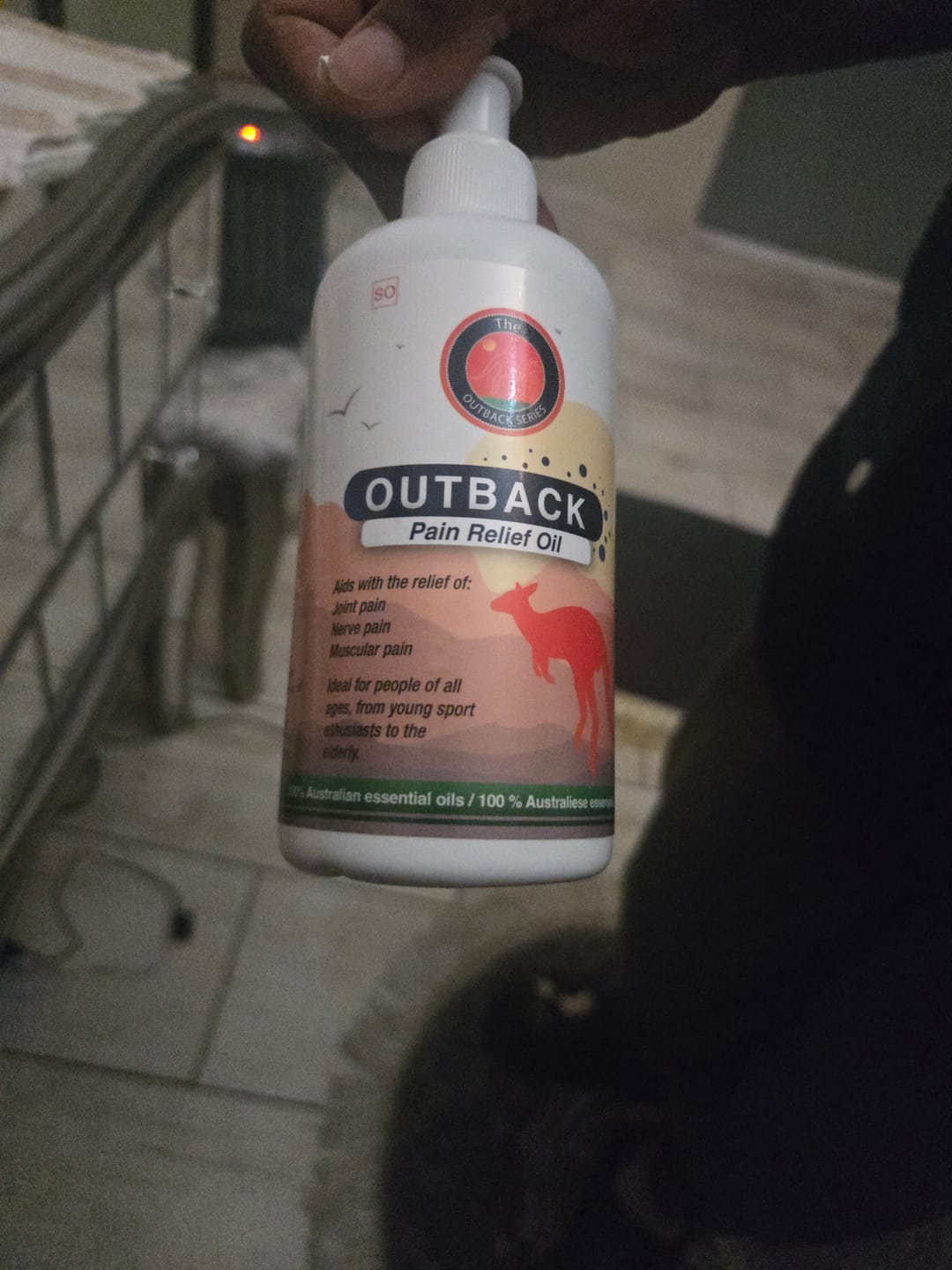 Customer photo review of Outback Pain Relief Oil 250ml Pump Bottle
