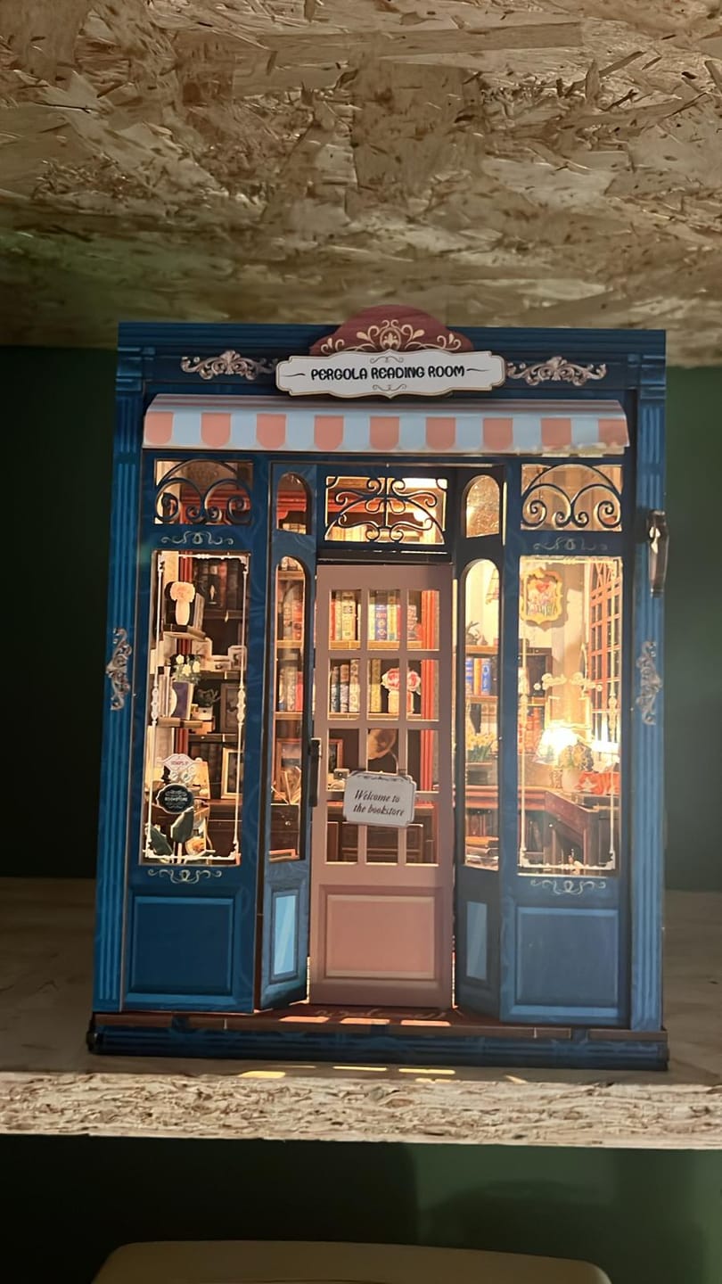 Customer photo review of DIY Book Nook Kit - Pergola Reading Room