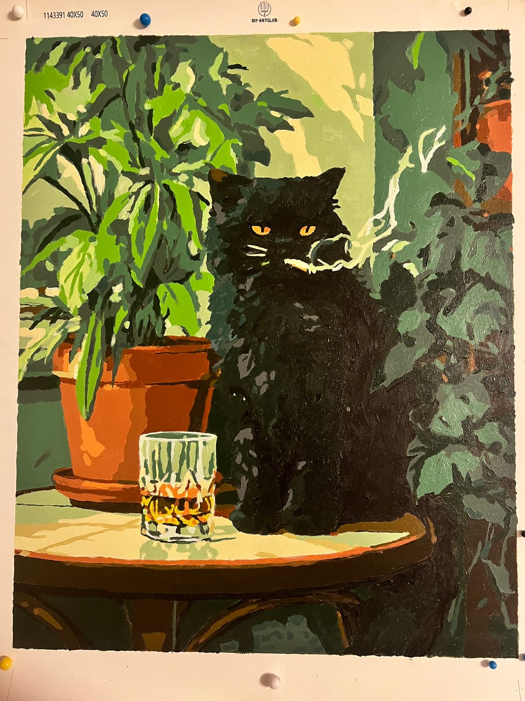 Customer photo review of Grumpy cat | Paint by Number