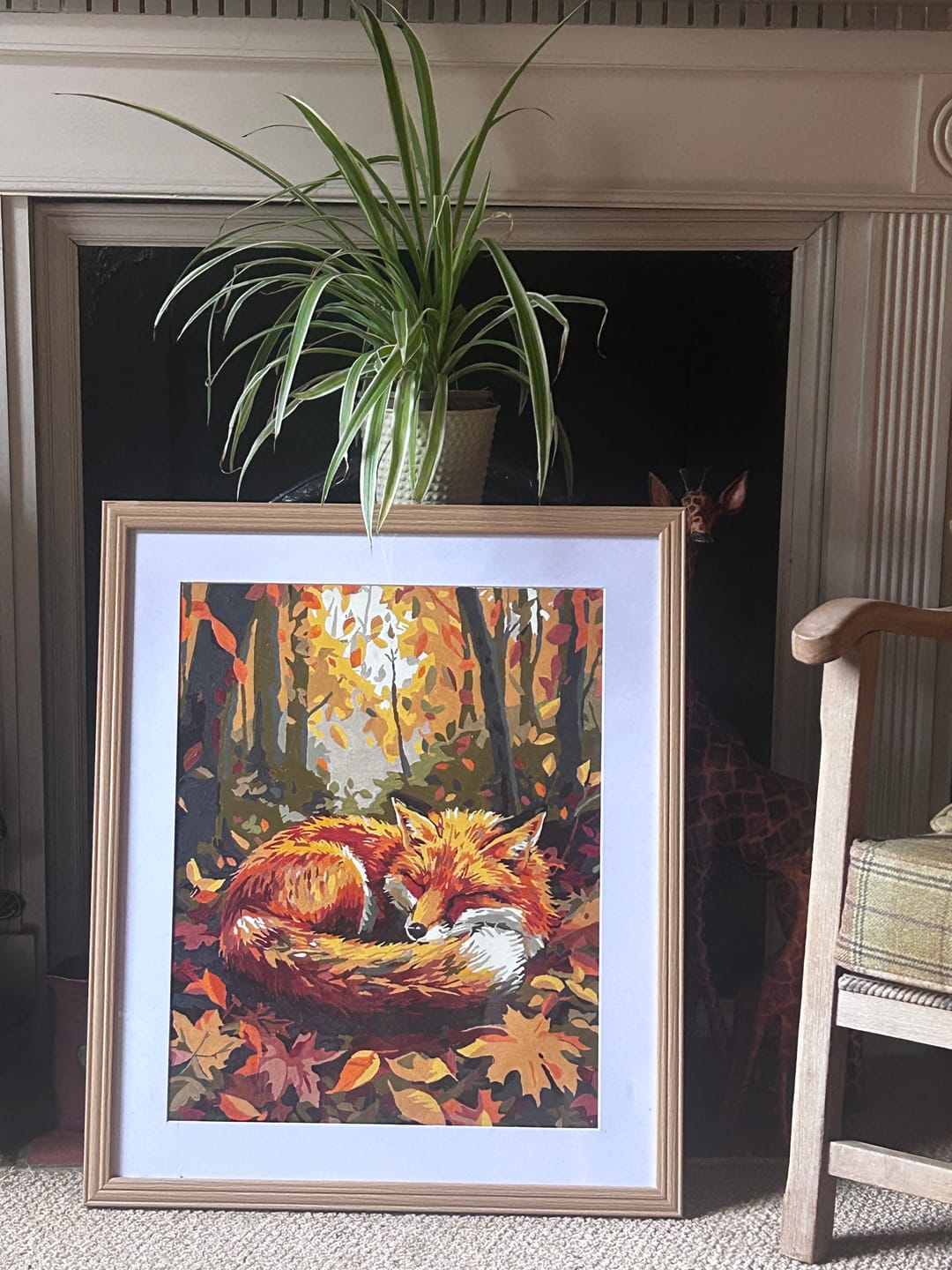 Customer photo review of Sleeping Fox | Paint by Number
