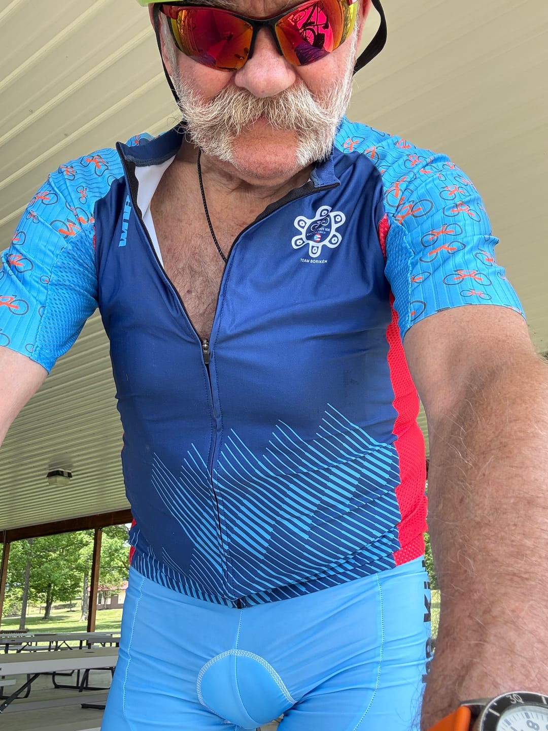 Customer photo review of BIC Orange Retro Cycling Shorts