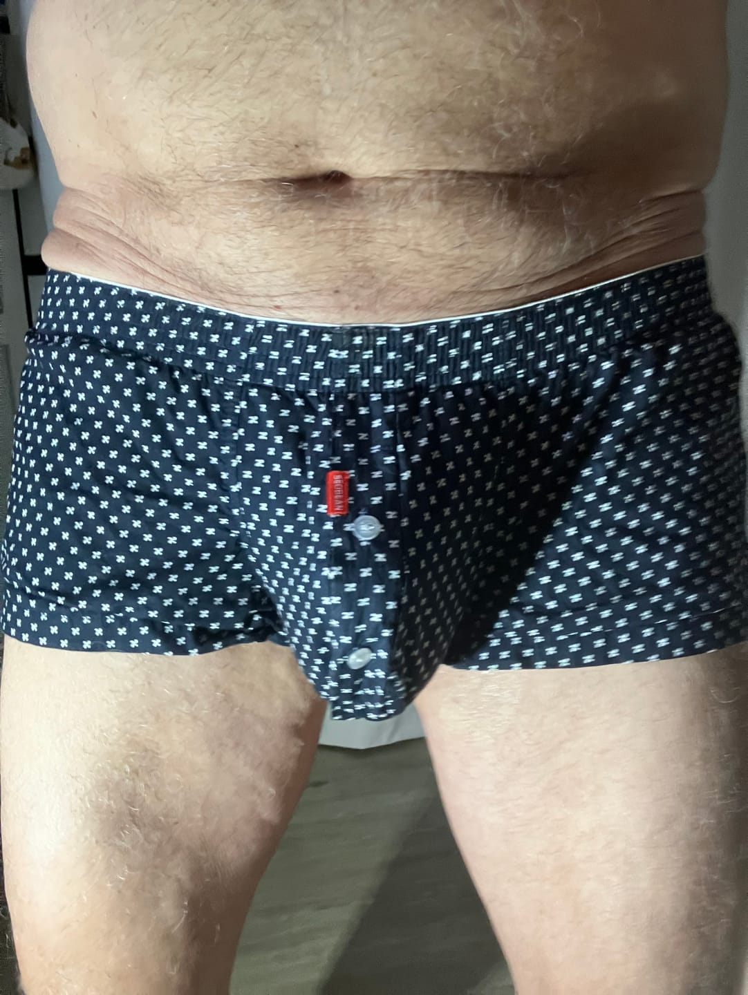 Customer photo review of Men’s Knit Trunks with Button Fly