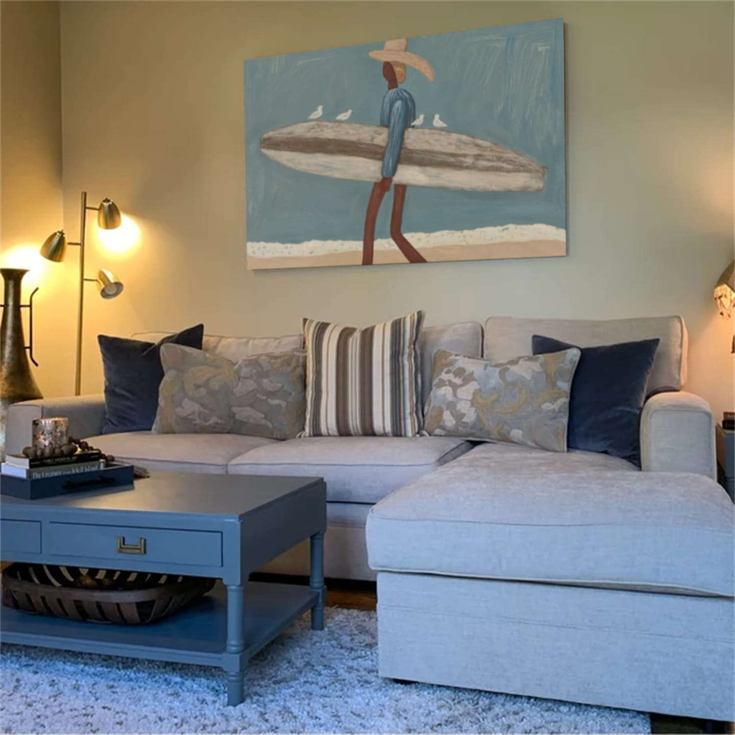 Customer photo review of Abstract Portrait Canvas Art #AE100