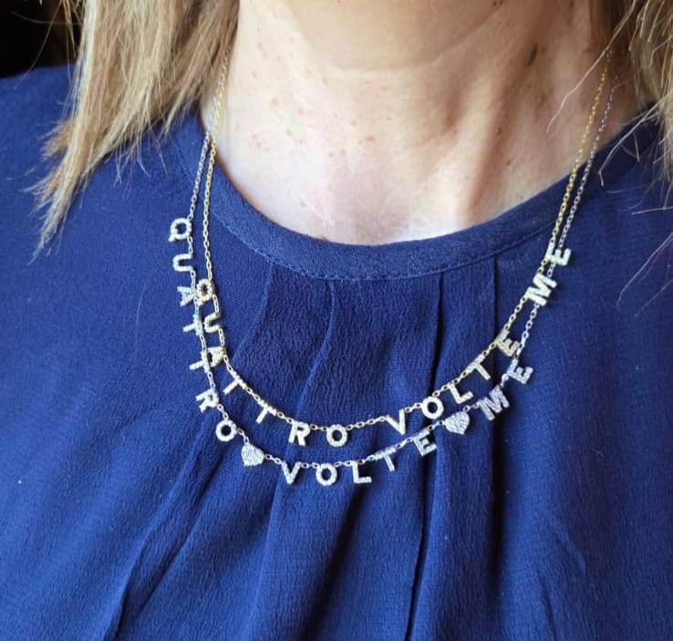 Customer photo review of Collana MINI LETTERS BRIGHT