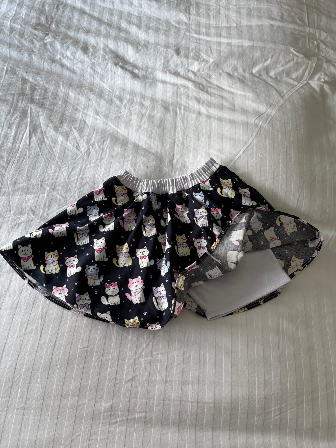 Customer photo review of Kitty Squad Cotton Poplin Fabric