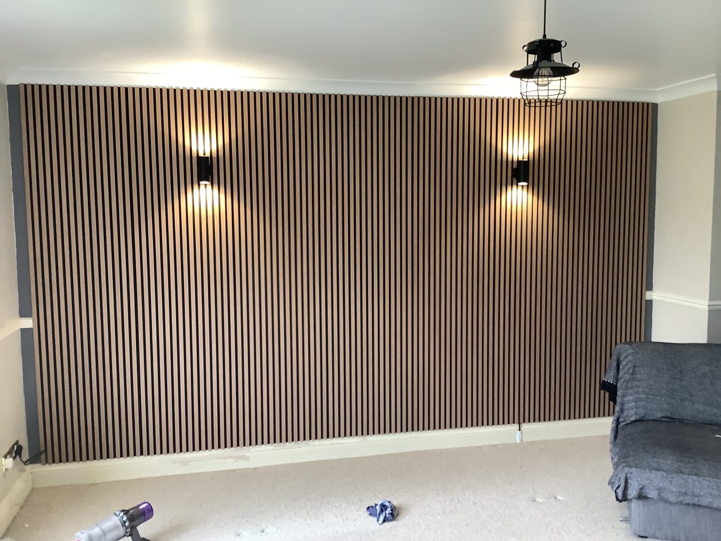 Customer photo review of Premium Acoustic Slatted Wall Panel (Multiple Colours)