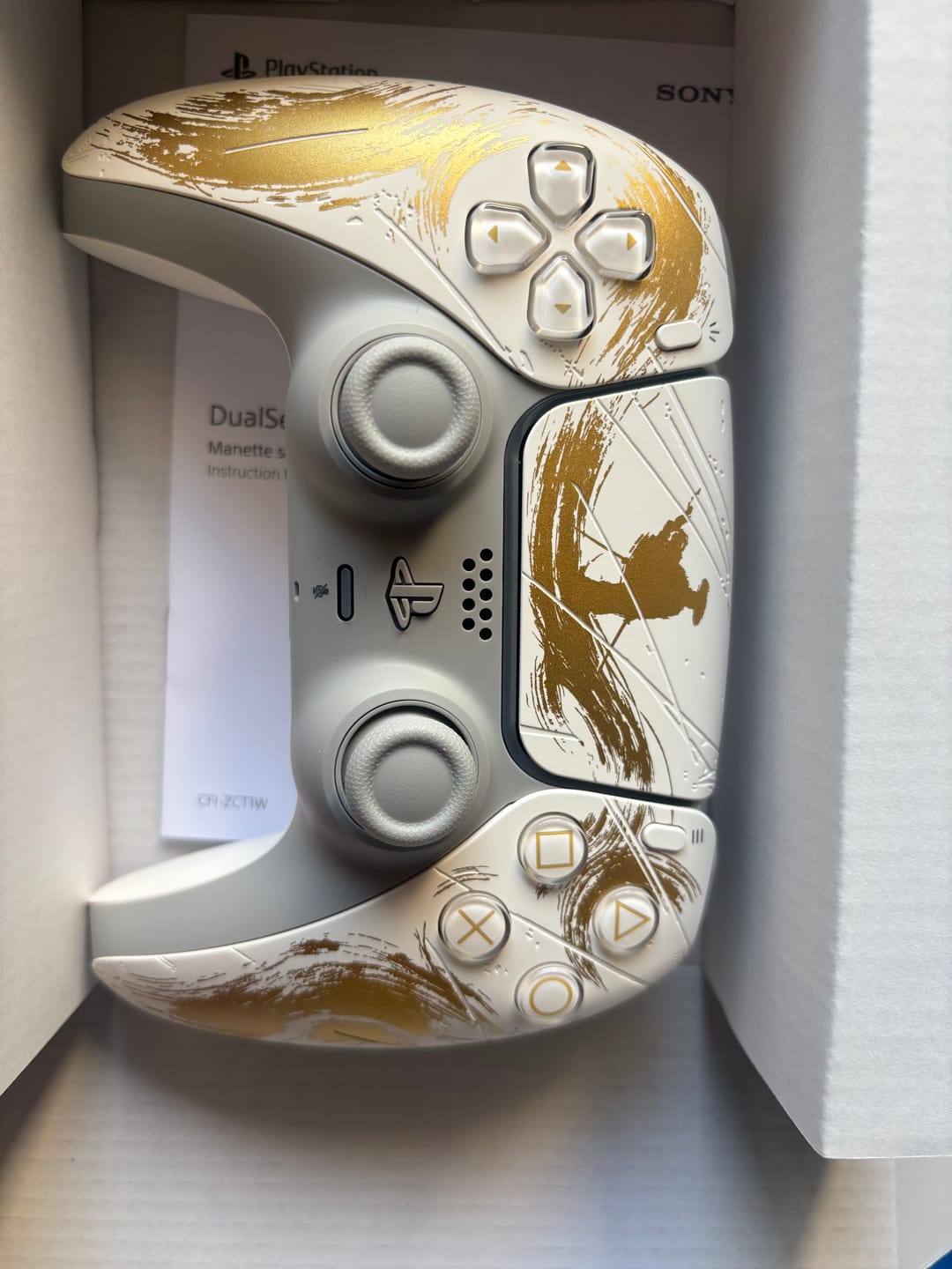 Customer photo review of PlayStation 5 (PS5) DualSense Wireless Controller - Ghost of Yotei Gold Limited Edition