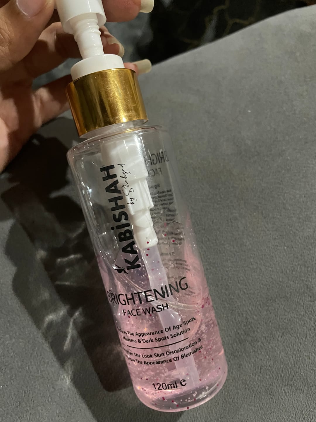 Customer photo review of LuminaBright Whitening Face Wash