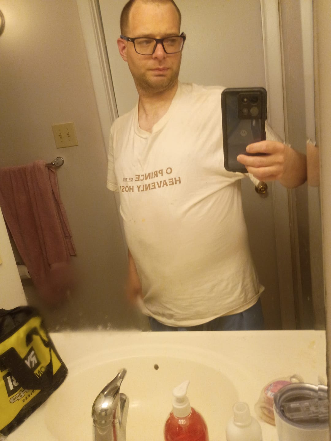 Customer photo review of Saint Michael Premium Tee