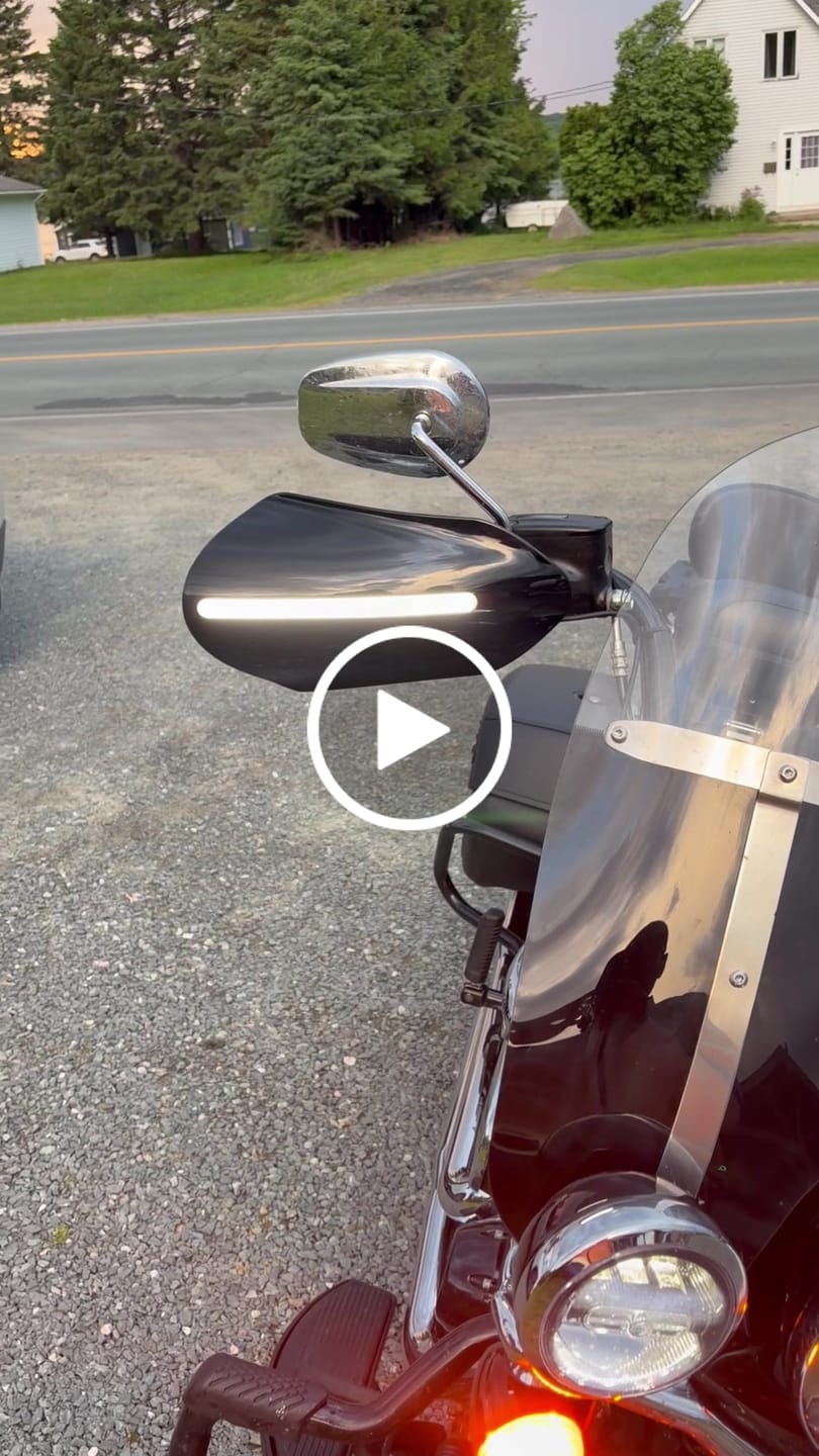 Customer video review of Color Matched hand guard with LED for Touring & Softails fit for 2009-2026