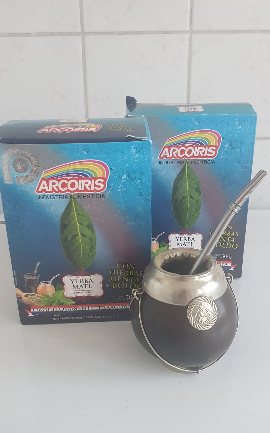 Customer photo review of Arcoíris Menta Boldo – Yerba Maté Paraguayenne aux Herbes 500g
