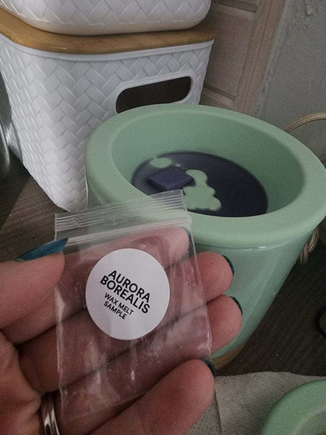 Customer photo review of Aurora Borealis Wax Melts