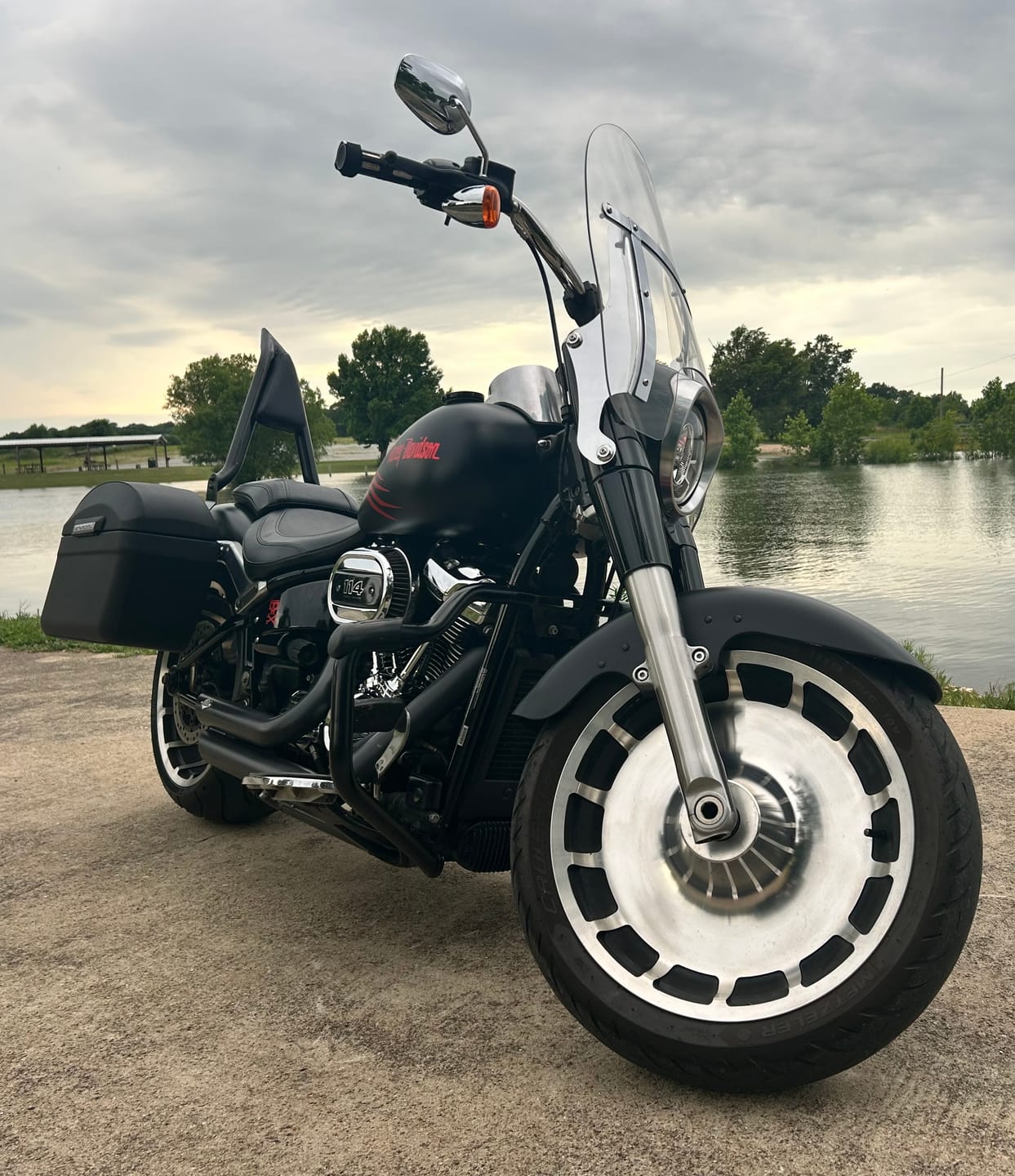 Customer photo review of Viking Turn Signal & License Plate Relocation/ Extension Kit For Harley Davidson Softail 2018+ Models