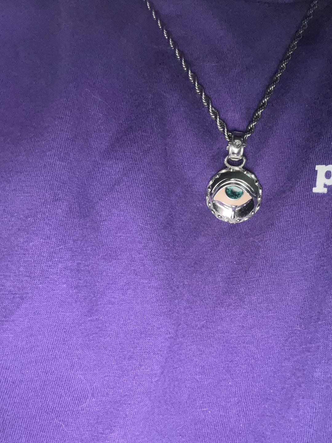 Customer photo review of EVIL EYE PENDANT