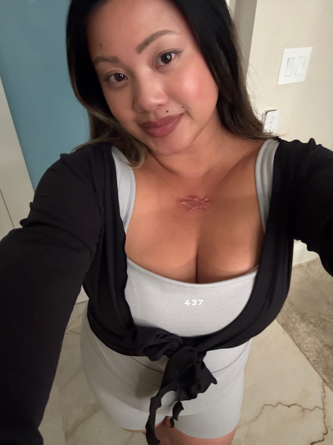 Customer photo review of The Wrap Top / Black