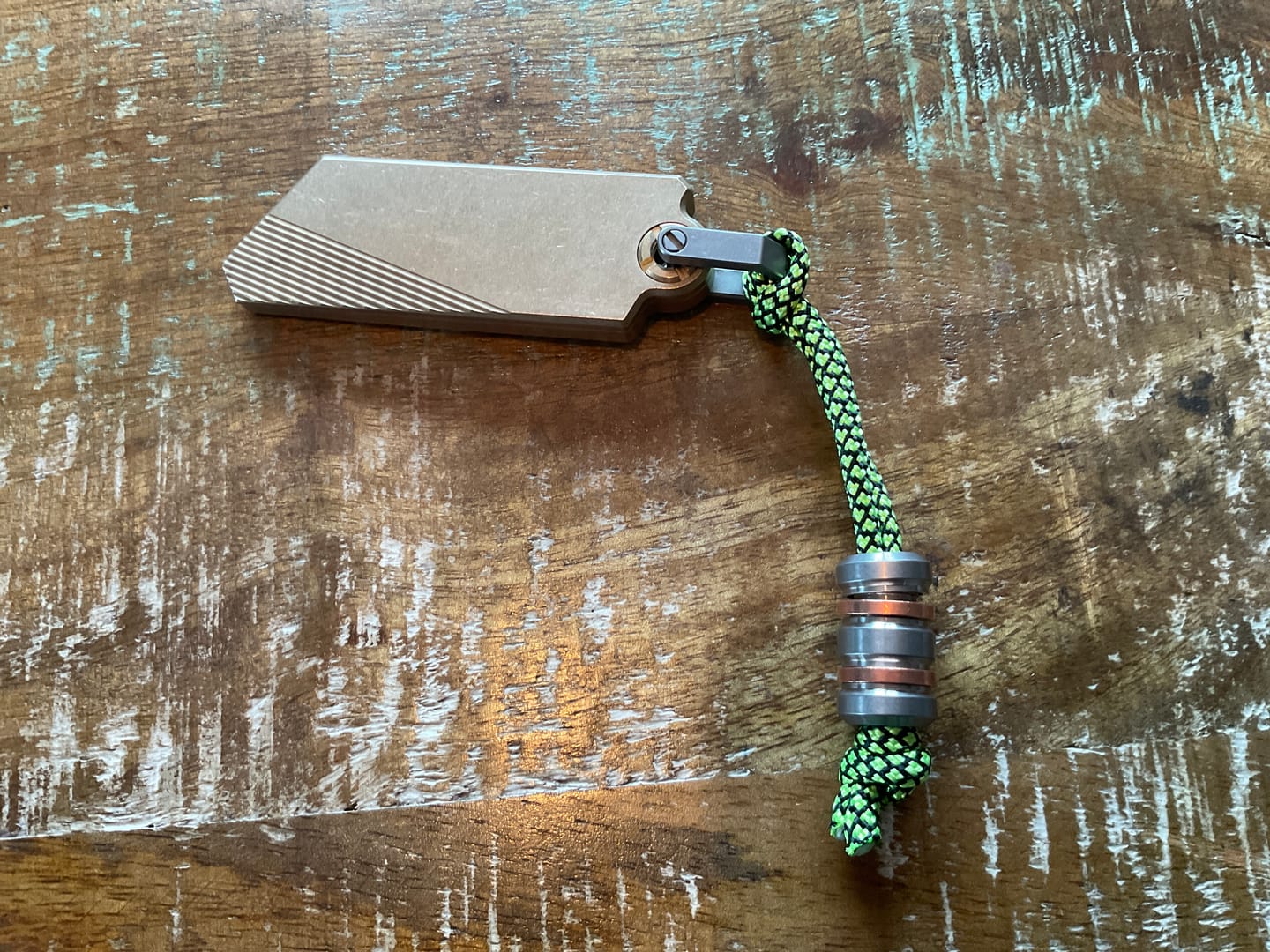 Customer photo review of G9 Utility Knife (Titanium/Brass)