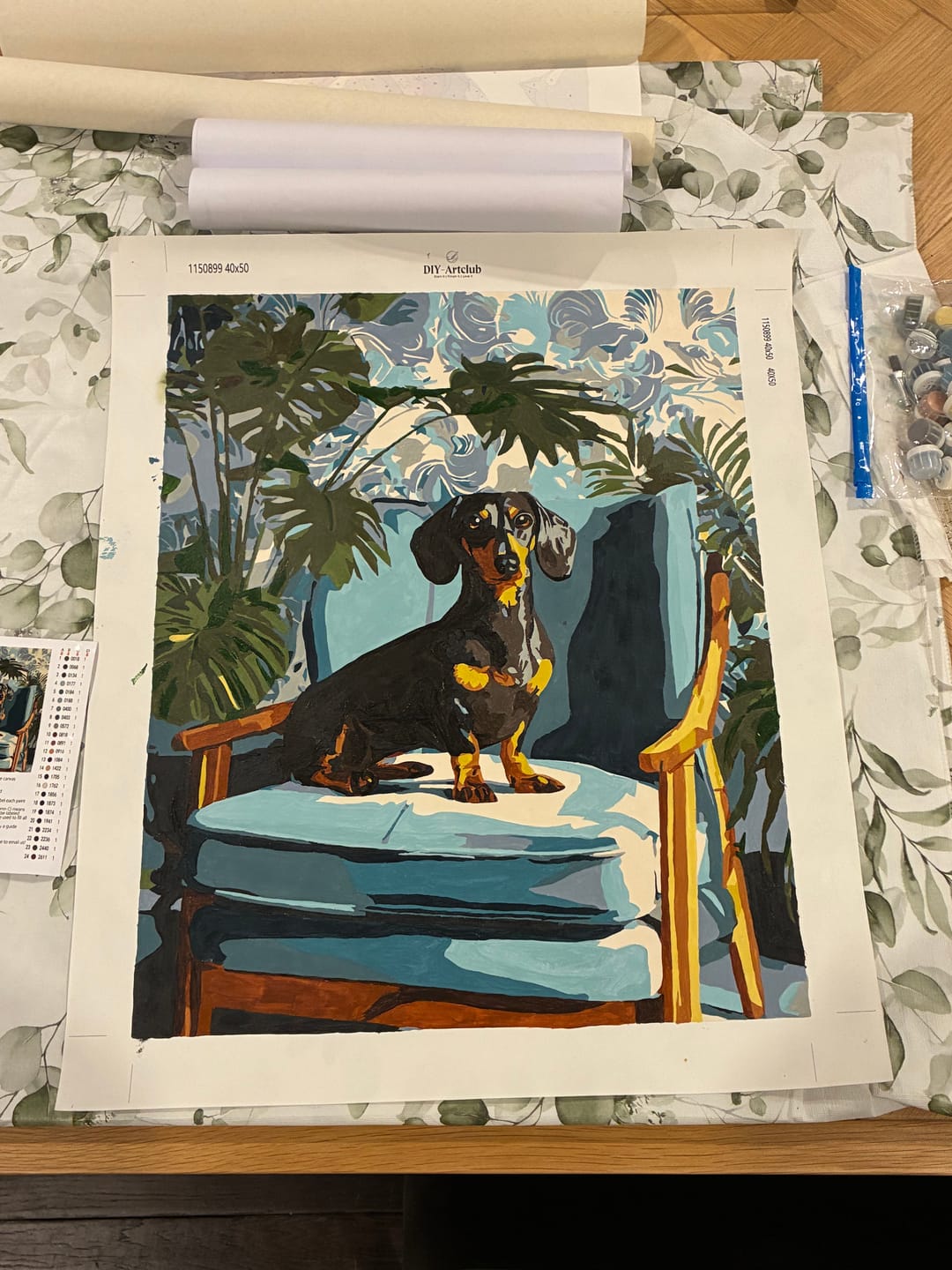 Customer photo review of A posing Dachshund | Paint by Number