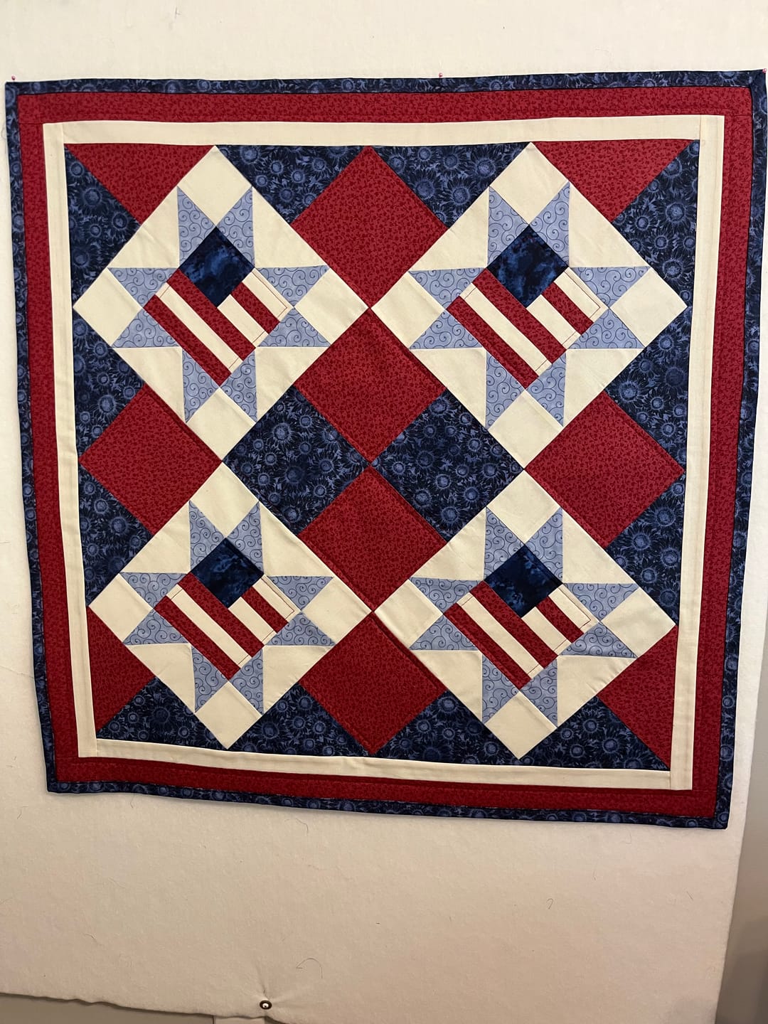 Customer photo review of Land of Liberty Precut Table Runner Quilt Kit (Includes Backing!)