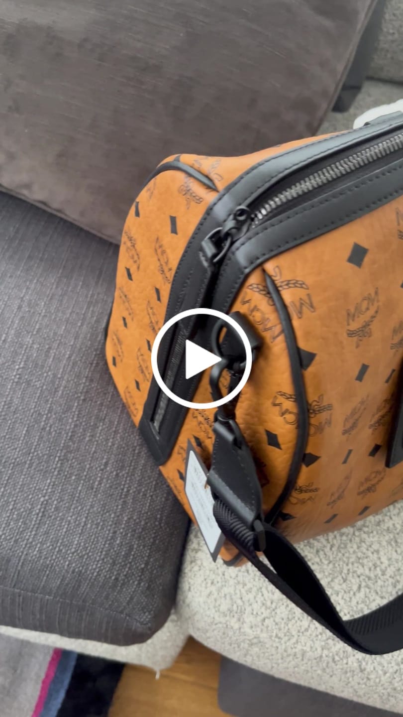 Customer video review of Mcm (Cognac Ottomar Weekender Bag in Visetos)