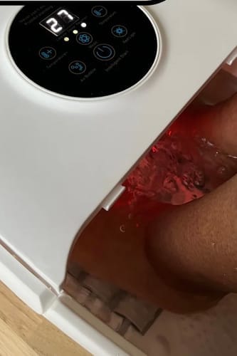 Customer photo review of Bubble Spa – Elektrisk fotmassasjeapparat med boblebad