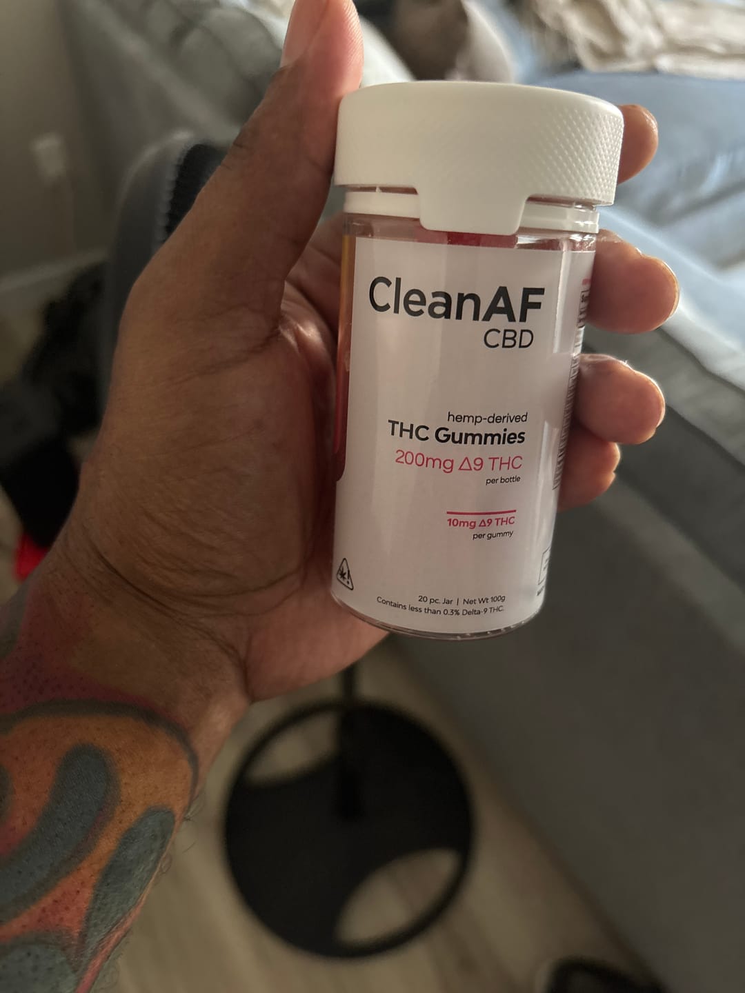 Customer photo review of Raspberry Lemonade THC Gummies