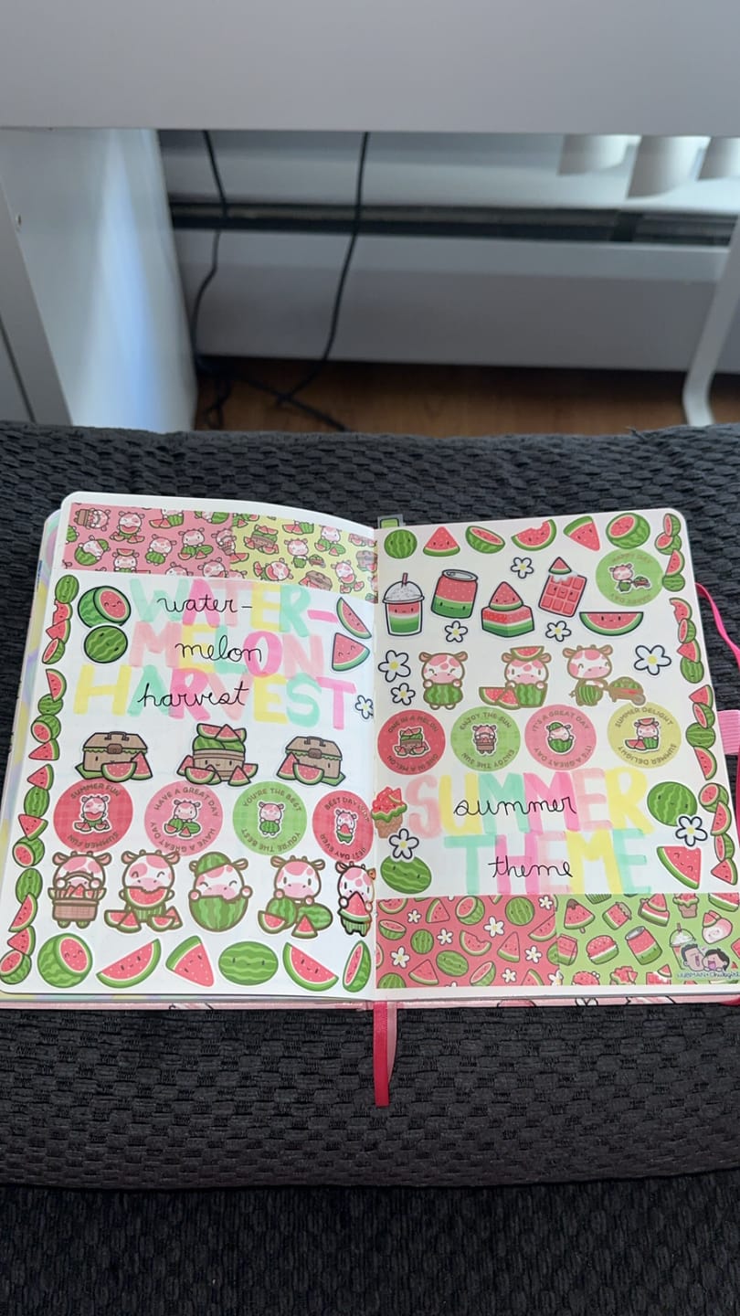 Customer photo review of Watermelon Harvest Sticker Sheet