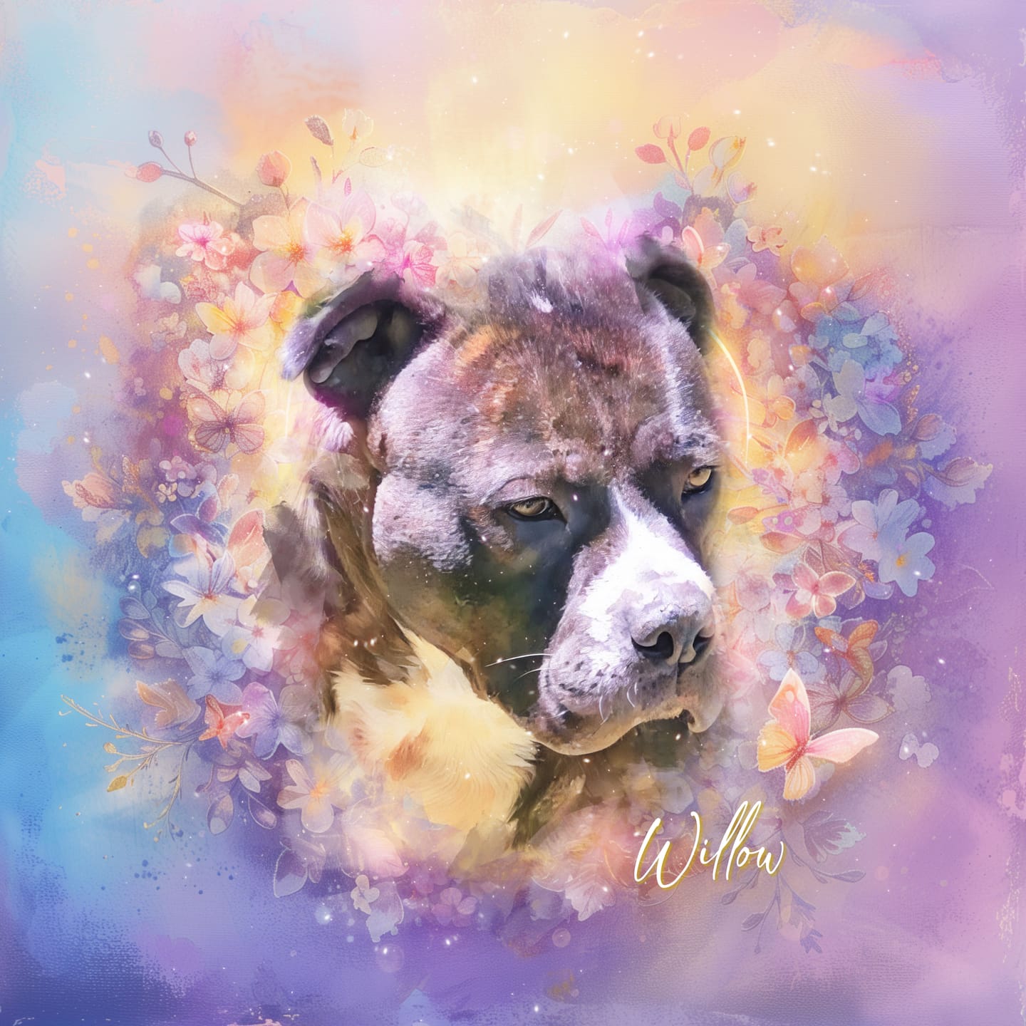 Customer photo review of Pet Portrait Wall Art - Eternal Heart