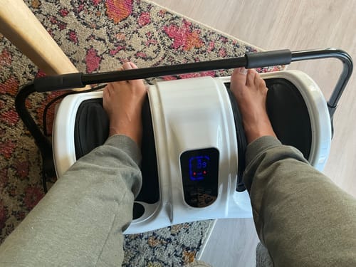 Customer photo review of Fot- og leggmassasjeapparat med fjernkontroll
