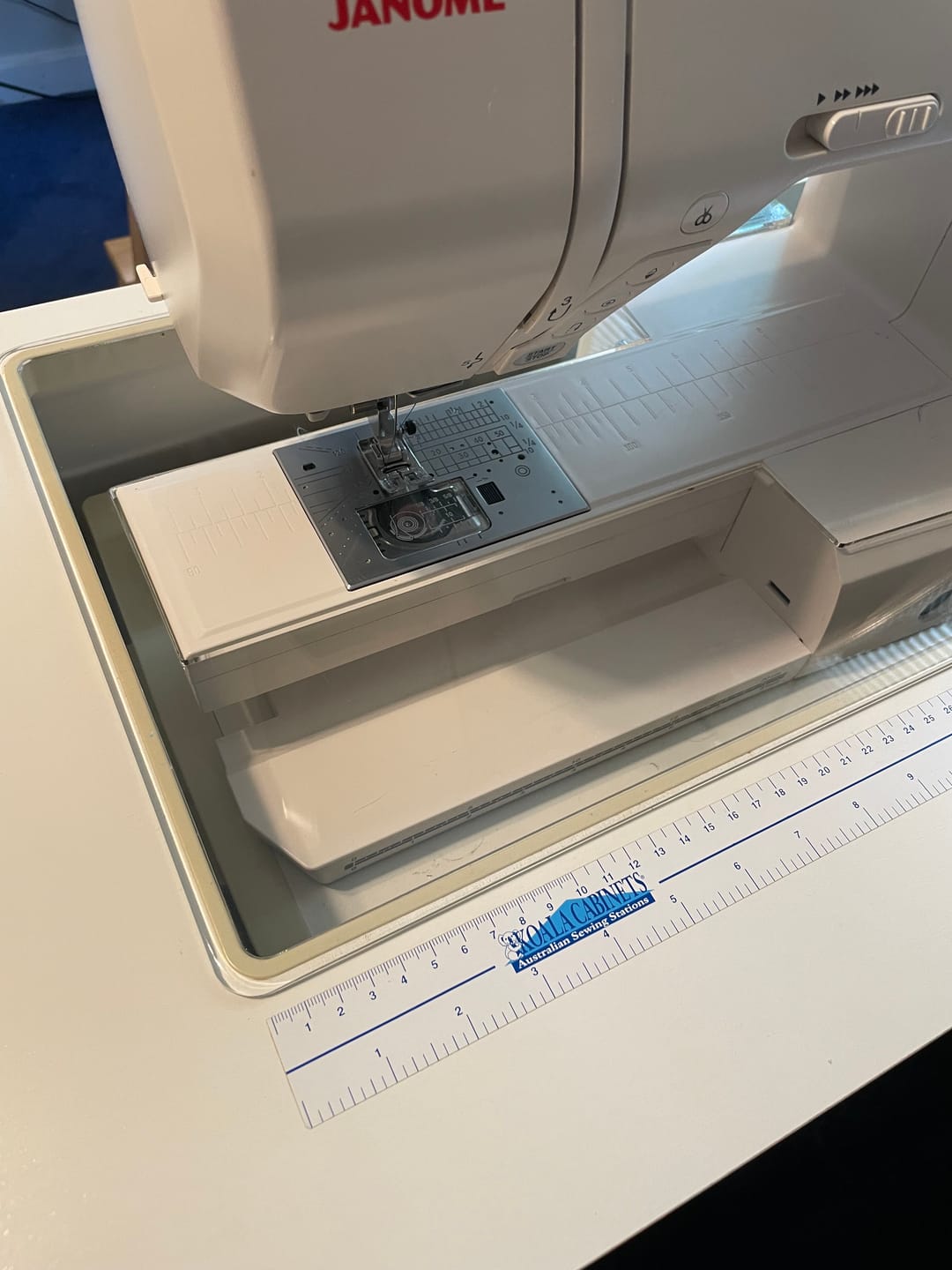 Customer photo review of Sew Steady Custom Acrylic Cabinet Insert