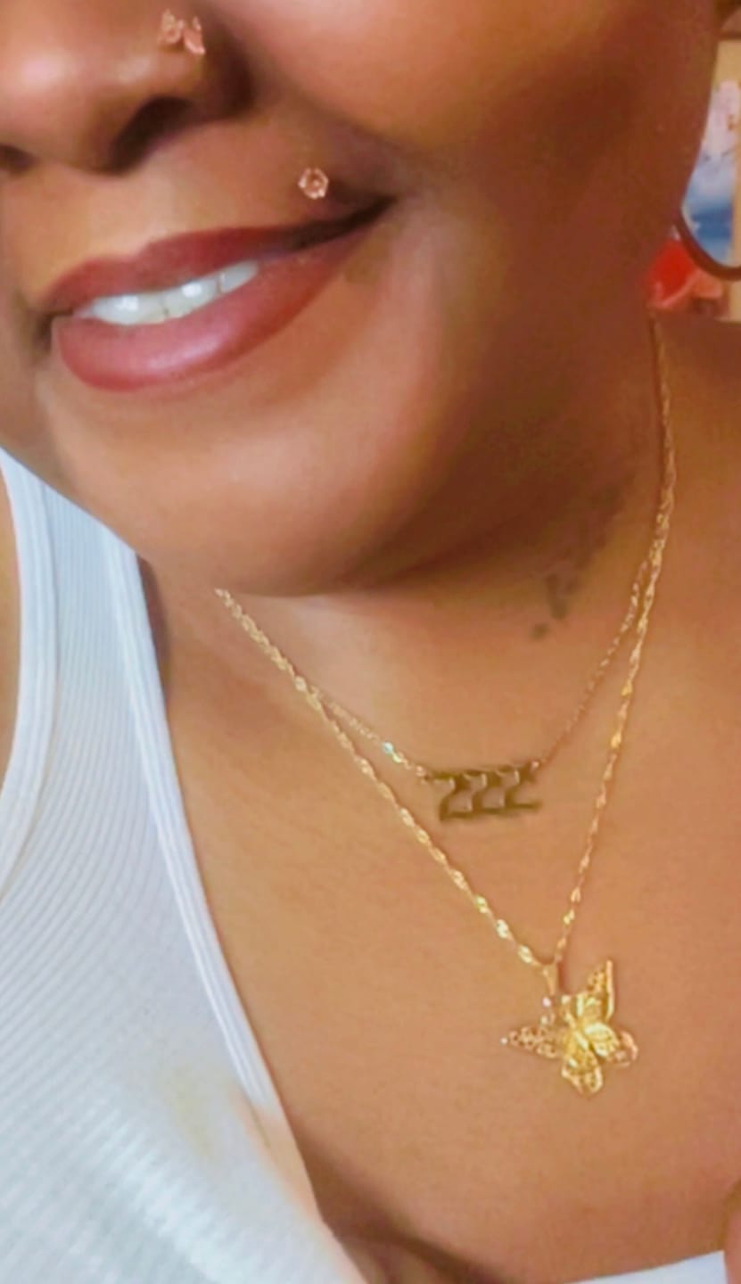 Customer photo review of Angel Number Necklace
