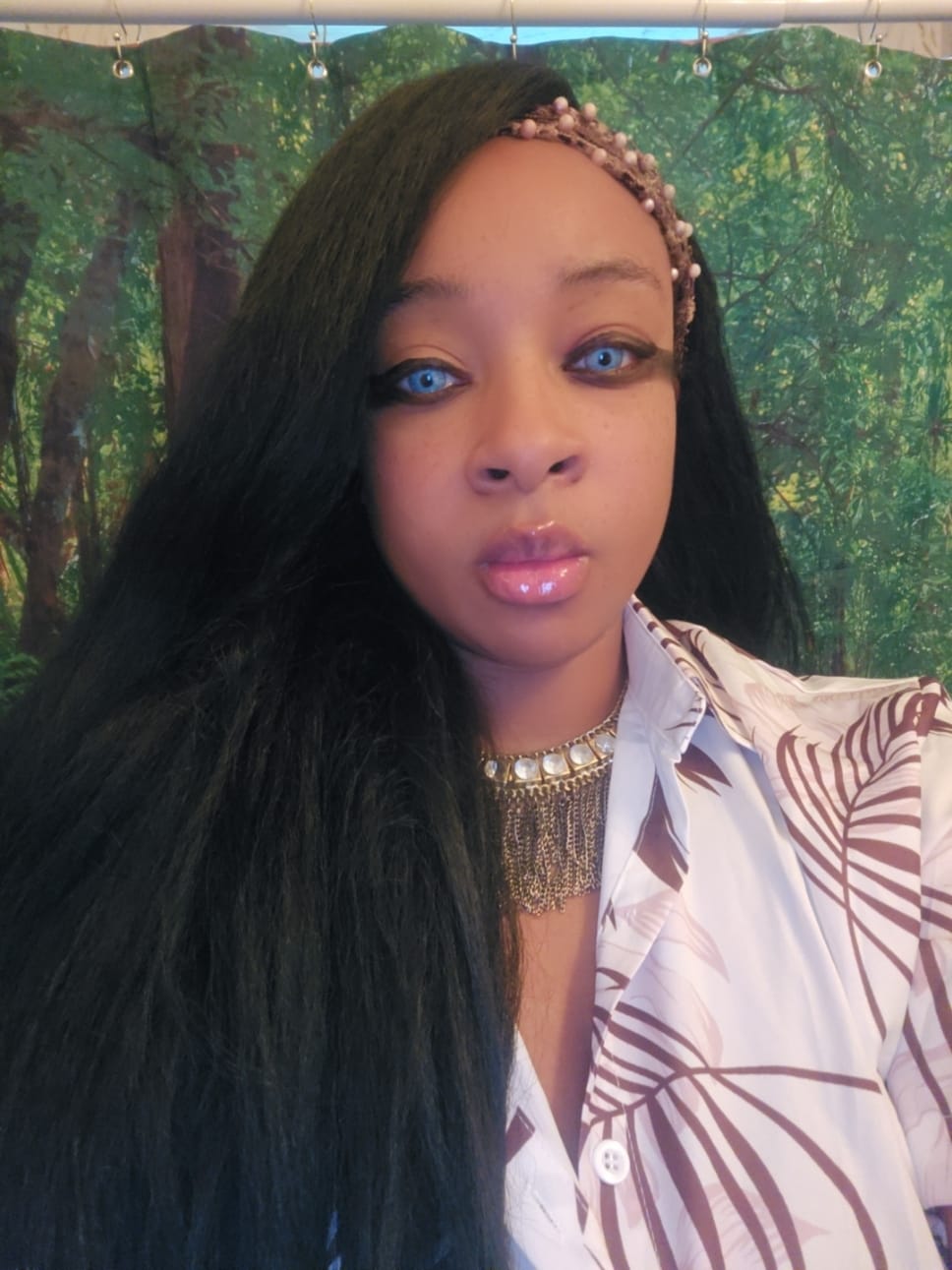 Customer photo review of New York Blue Prescription Colored Contact Lenses
